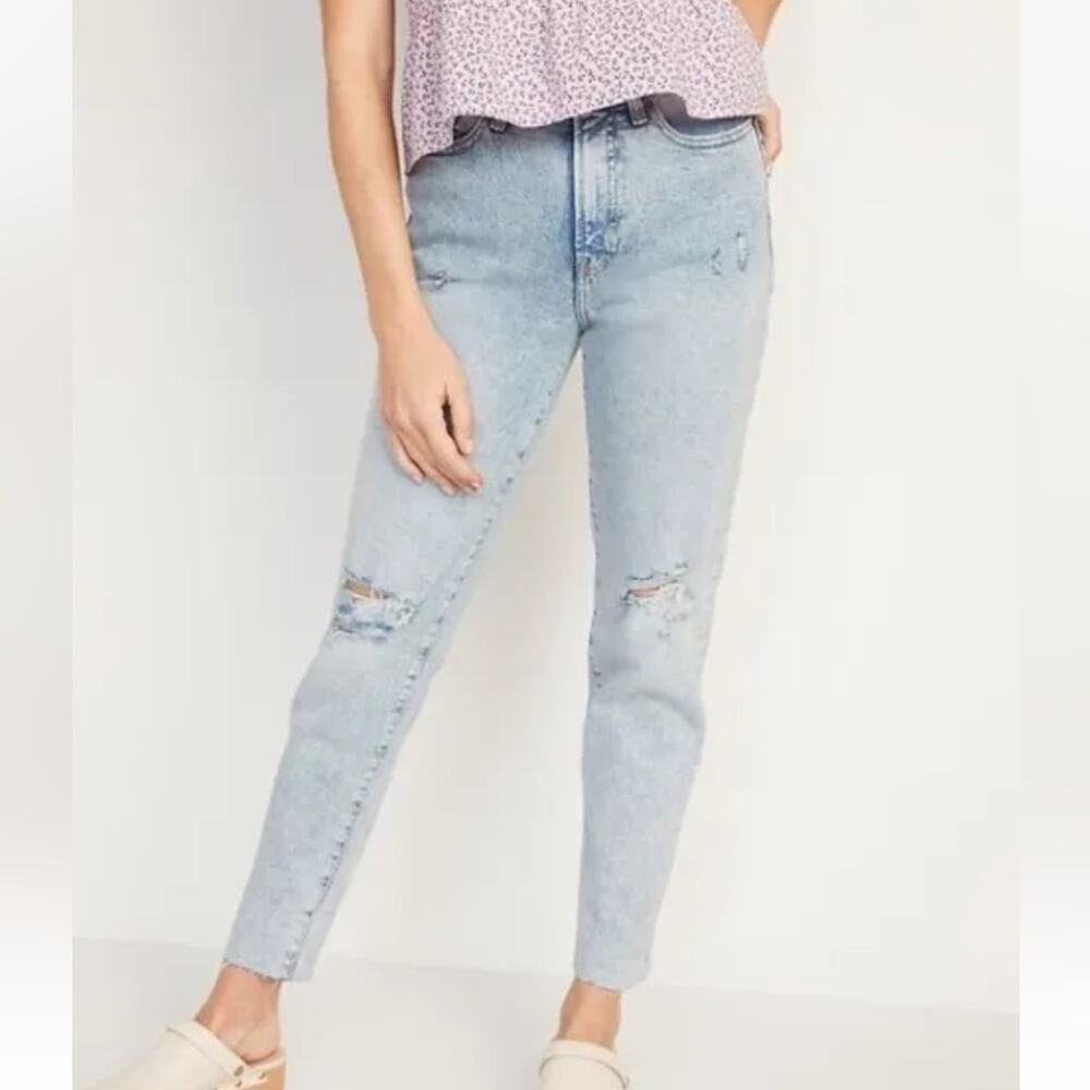 NWT Old Navy High Rise OG Straight Ankle Distressed Jeans